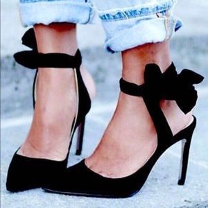Zara ribbon ankle heels
